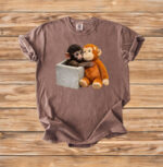 Punch baby monkey tee shirt